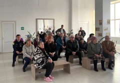 Встреча А.Н. Трубицына с жителями х. Новопеховского.
